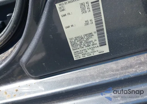 2019 Nissan Altima 2.5 Sr z USA, uszkodzony, nr VIN 1N4BL4CV7KC193916